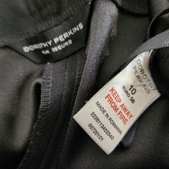 Dorothy Perkins Black Trouser Pants Size UK 10 (US 12) Unworn Career Classic - Picture 6 of 11